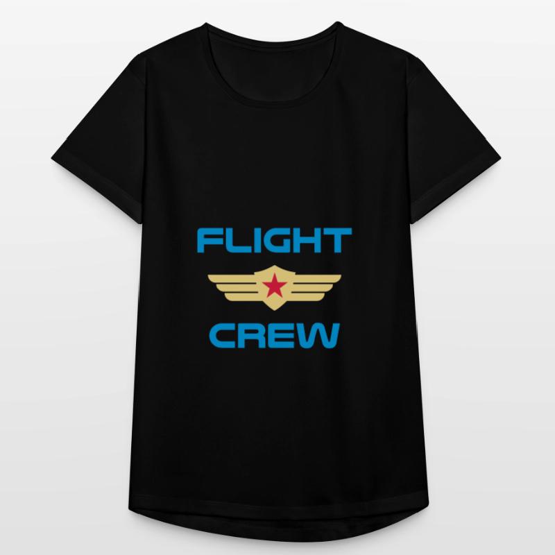 ★ Designfarben änderbar ★ Flight crew (Abzeichen) Frauen T-Shirt atmungsaktiv