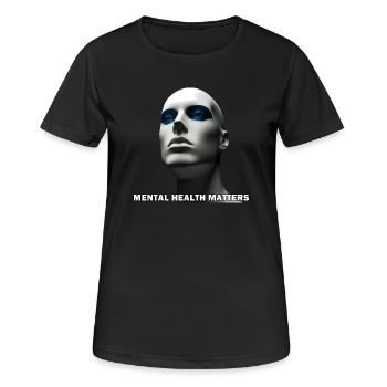 Gesundheit - Frauen T-Shirt atmungsaktiv - Schwarz - Vorne - AI Model Female 172 light (172cm)