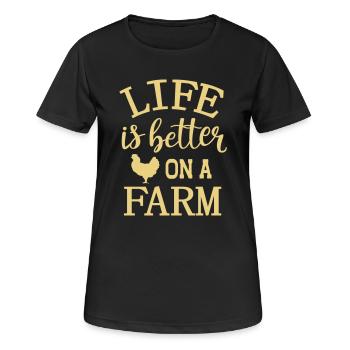 Ferme agriculteurs ferme ferme - T-shirt respirant Femme - noir - Devant - AI Model Female 172 light (172cm)