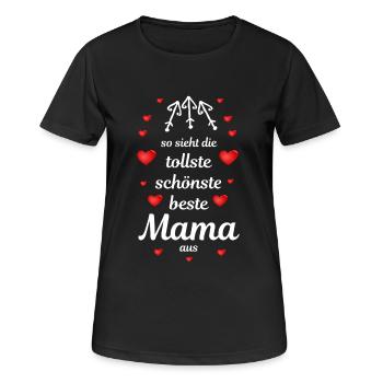 tollste schönste beste Mama - Frauen T-Shirt atmungsaktiv - Schwarz - Vorne - AI Model Female 172 light (172cm)