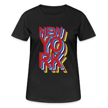 New York - T-shirt respirant Femme - noir - Devant - AI Model Female 172 light (172cm)