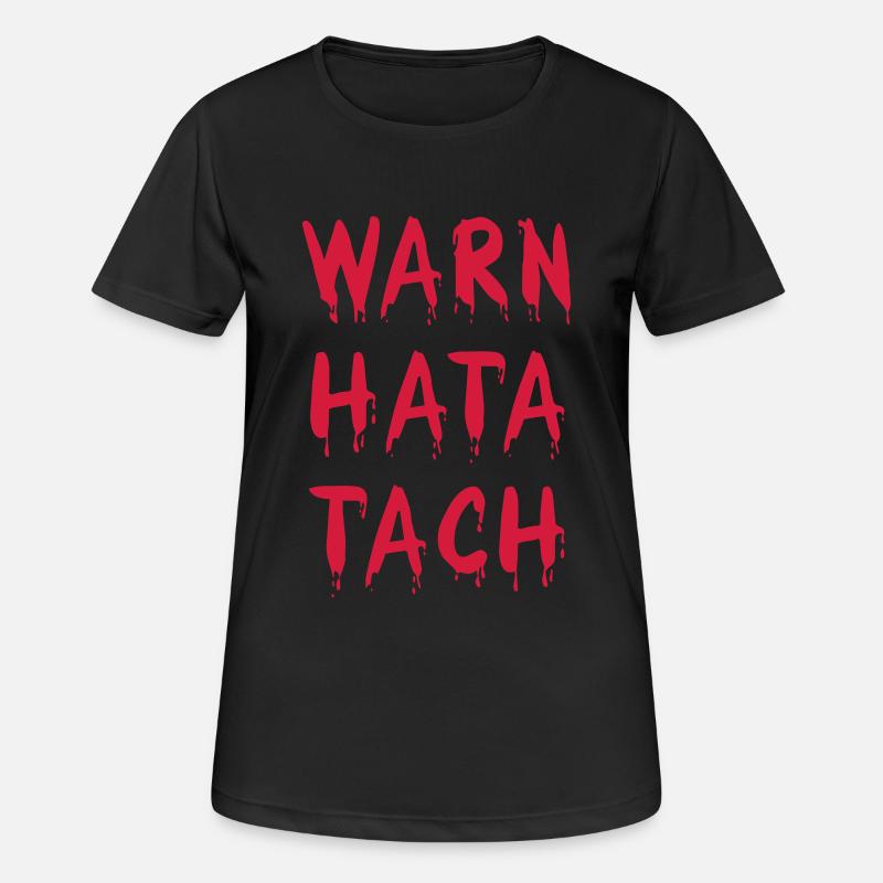 Warning hata Tach - Women's Breathable T-Shirt - black