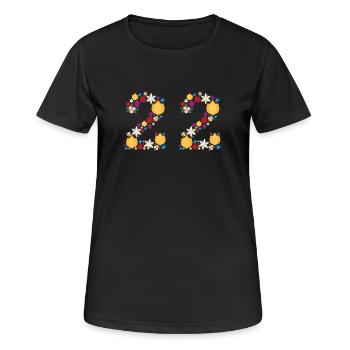 Flowers 22 - Frauen T-Shirt atmungsaktiv - Schwarz - Vorne - AI Model Female 172 light (172cm)