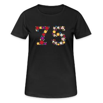 Flowers 75 - Women's Breathable T-Shirt - black - Front - AI Model Female 172 light (172cm)
