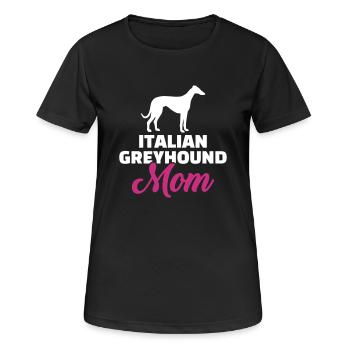 Italian Greyhound - T-shirt respirant Femme - noir - Devant - AI Model Female 172 light (172cm)