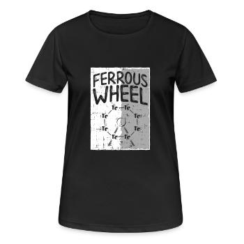 La grande roue de la chimie ! - Cadeau - T-shirt respirant Femme - noir - Devant - AI Model Female 172 light (172cm)