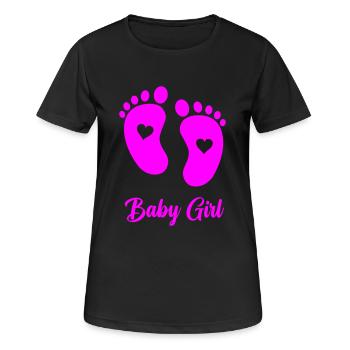 Bébé - T-shirt respirant Femme - noir - Devant - AI Model Female 172 light (172cm)