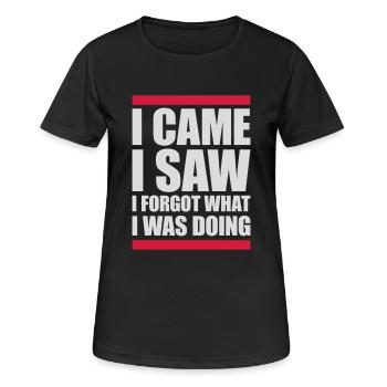 I came saw forget - Frauen T-Shirt atmungsaktiv - Schwarz - Vorne - AI Model Female 172 light (172cm)