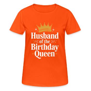 Husband, Spouse, Family, Wedding - Women's Breathable T-Shirt - neon orange - Front - AI Model Female 172 dark (172cm)