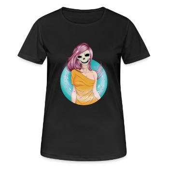 Totenkopf des Windes - Frauen T-Shirt atmungsaktiv - Schwarz - Vorne - AI Model Female 172 light (172cm)