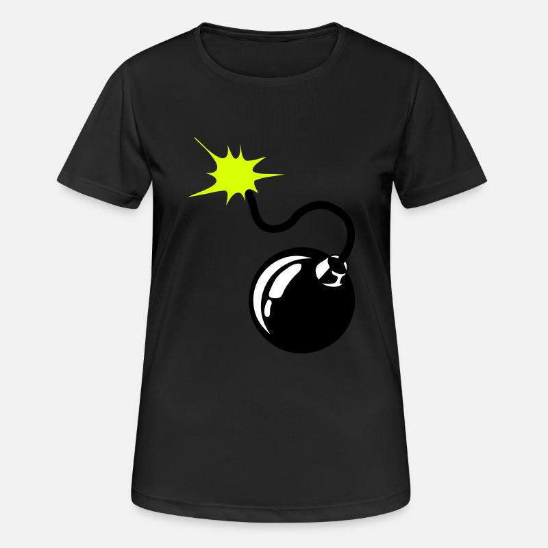 bombe meche bomb 9072 - T-shirt respirant Femme - noir