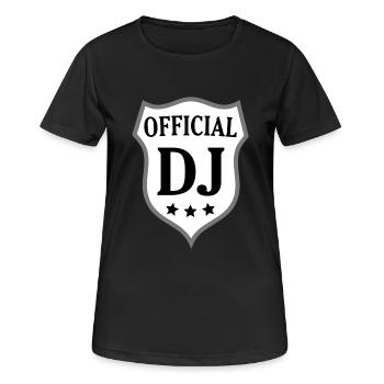 Official DJ * Disc Jockey dj discjockey - Frauen T-Shirt atmungsaktiv - Schwarz - Vorne - AI Model Female 172 light (172cm)