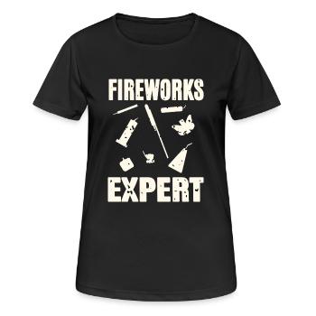 Fireworks - Women's Breathable T-Shirt - black - Front - AI Model Female 172 light (172cm)