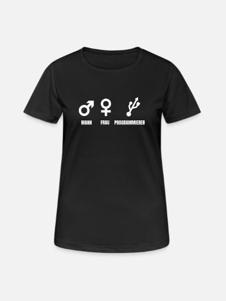 Programmierer - Frauen T-Shirt atmungsaktiv - Schwarz