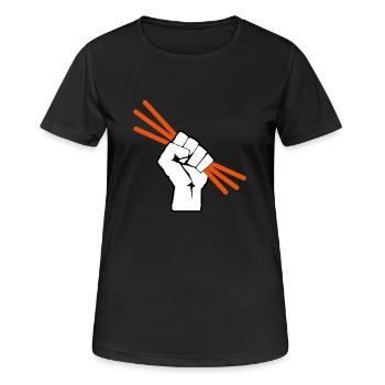 Glowstick - Party - Rave - T-shirt respirant Femme - noir - Devant - AI Model Female 172 light (172cm)