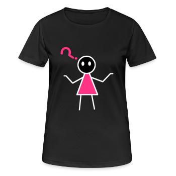 Supérieur? par Seli - T-shirt respirant Femme - noir - Devant - AI Model Female 172 light (172cm)