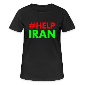 Help iran - Women's Breathable T-Shirt - black - Front - AI Model Female 172 light (172cm)