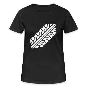 Auto Reifen - Frauen T-Shirt atmungsaktiv - Schwarz - Vorne - AI Model Female 172 light (172cm)