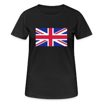 UK - Women's Breathable T-Shirt - black - Front - AI Model Female 172 light (172cm)