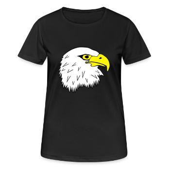 Pygargue à tête blanche tête d'aigle motif Eagl - T-shirt respirant Femme - noir - Devant - AI Model Female 172 light (172cm)