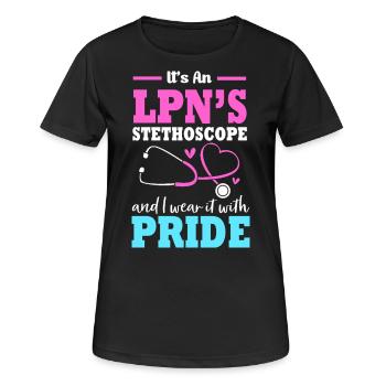 Infirmière Infirmière - T-shirt respirant Femme - noir - Devant - AI Model Female 172 light (172cm)