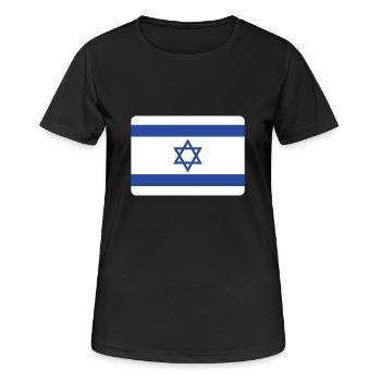 ISRAEL - T-shirt respirant Femme - noir - Devant - AI Model Female 172 light (172cm)