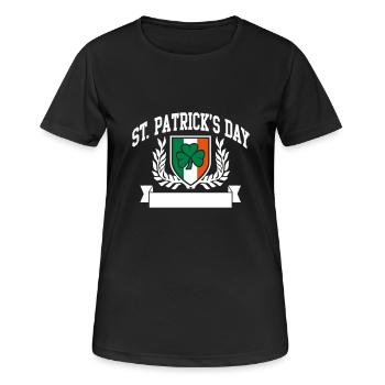 st. patricks day - T-shirt respirant Femme - noir - Devant - AI Model Female 172 light (172cm)