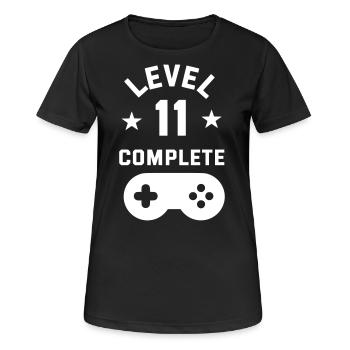 Level 11 complete - Women's Breathable T-Shirt - black - Front - AI Model Female 172 light (172cm)