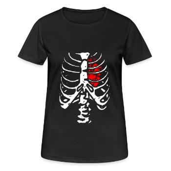 squelette - T-shirt respirant Femme - noir - Devant - AI Model Female 172 light (172cm)