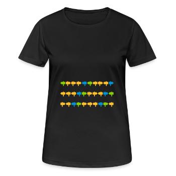signposts direction left right - Women's Breathable T-Shirt - black - Front - AI Model Female 172 light (172cm)
