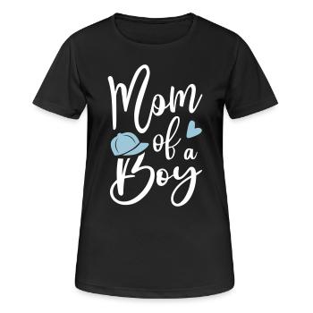 Mom son best mom mom of a boy only child - Women's Breathable T-Shirt - black - Front - AI Model Female 172 light (172cm)