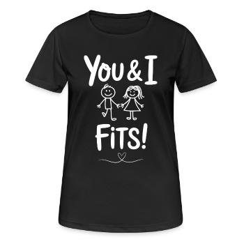 Valentinstag Paar Freund Freundin Verliebt Liebe - Frauen T-Shirt atmungsaktiv - Schwarz - Vorne - AI Model Female 172 light (172cm)