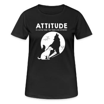 Attitude - Dog - Women's Breathable T-Shirt - black - Front - AI Model Female 172 light (172cm)