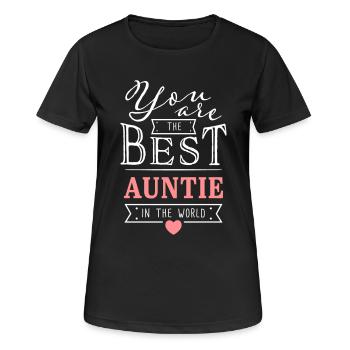 Best Auntie - Best Aunt, Godmother Gift Idea - Women's Breathable T-Shirt - black - Front - AI Model Female 172 light (172cm)