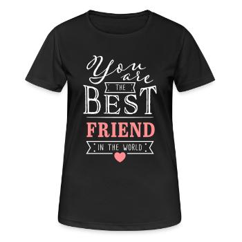 Best Friend - Beste Freundin Freundschaft Geschenk - Frauen T-Shirt atmungsaktiv - Schwarz - Vorne - AI Model Female 172 light (172cm)