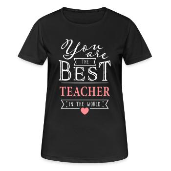 Best teacher - teacher teacher farewell gift - Women's Breathable T-Shirt - black - Front - AI Model Female 172 light (172cm)