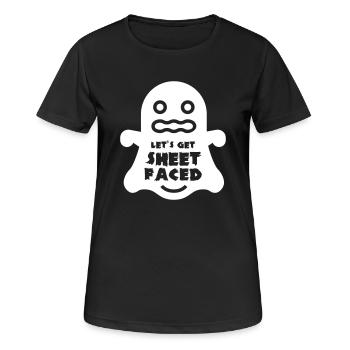 Halloween - Ghost - Women's Breathable T-Shirt - black - Front - AI Model Female 172 light (172cm)
