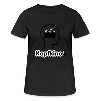 Kopfkino - T-shirt respirant Femme - noir - Devant - AI Model Female 172 light (172cm)