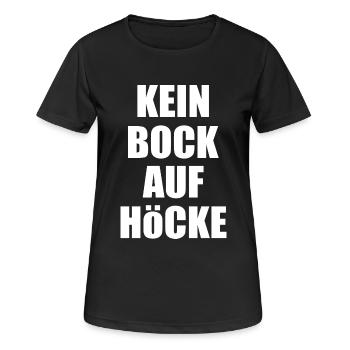 kein bock auf höcke - Frauen T-Shirt atmungsaktiv - Schwarz - Vorne - AI Model Female 172 light (172cm)