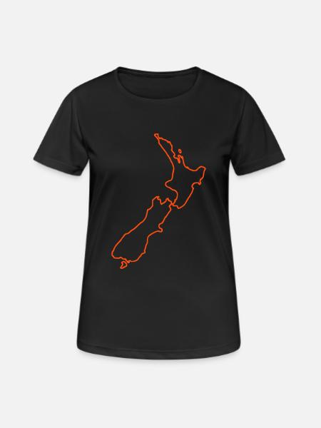 Nouvelle-Zélande - T-shirt respirant Femme - noir