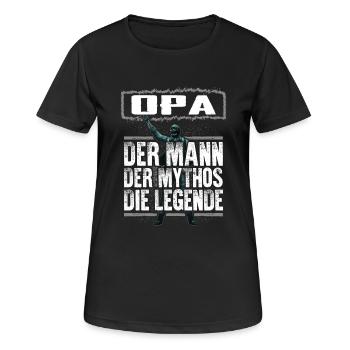 OPA - Mythos - Frauen T-Shirt atmungsaktiv - Schwarz - Vorne - AI Model Female 172 light (172cm)