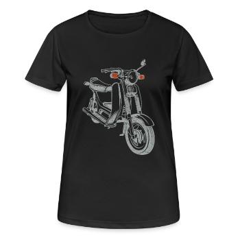 Simson SR50 SR80 - T-shirt respirant Femme - noir - Devant - AI Model Female 172 light (172cm)