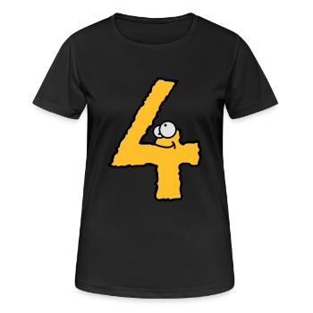 Fun 4 four comic book monsters - Women's Breathable T-Shirt - black - Front - AI Model Female 172 light (172cm)