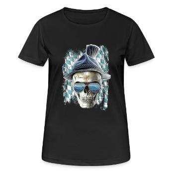 Crâne bavarois - T-shirt respirant Femme - noir - Devant - AI Model Female 172 light (172cm)