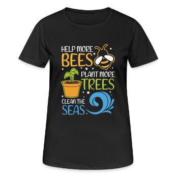 Save the Earth Environmental Protection - Women's Breathable T-Shirt - black - Front - AI Model Female 172 light (172cm)