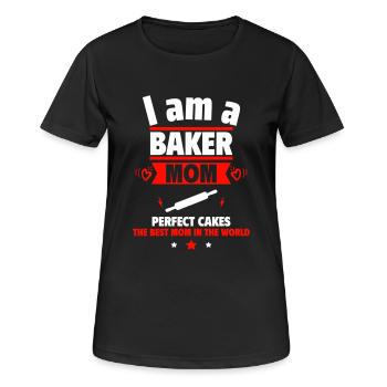 Mom Baker, Mother's Day Gift - Women's Breathable T-Shirt - black - Front - AI Model Female 172 light (172cm)