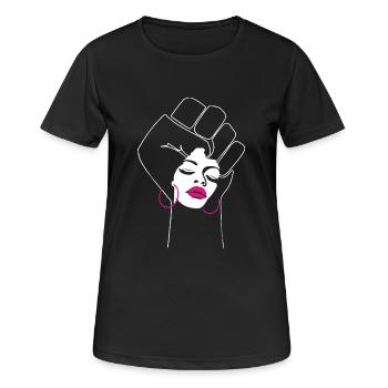 Black Woman Black Lives Matter - Women's Breathable T-Shirt - black - Front - AI Model Female 172 light (172cm)