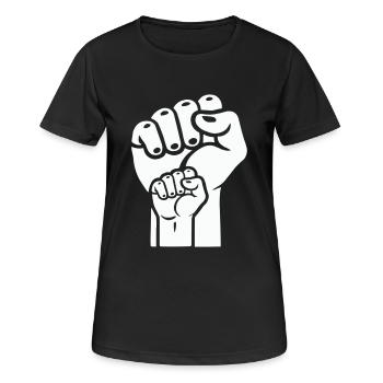 faust 2 - Frauen T-Shirt atmungsaktiv - Schwarz - Vorne - AI Model Female 172 light (172cm)