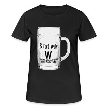 Es tut mir weh Glasleder - Frauen T-Shirt atmungsaktiv - Schwarz - Vorne - AI Model Female 172 light (172cm)