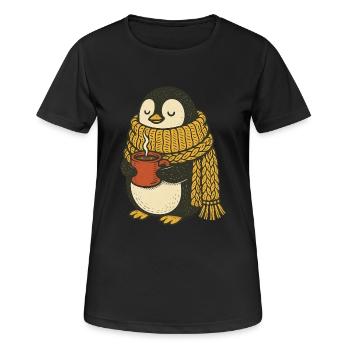 Ambiance chaleureuse de pingouin - T-shirt respirant Femme - noir - Devant - AI Model Female 172 light (172cm)